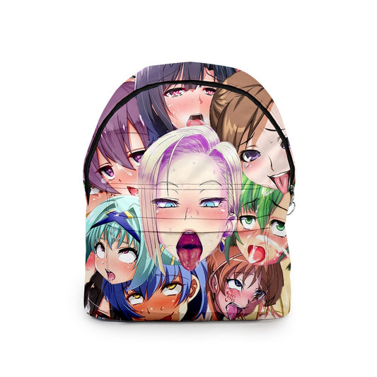 Ahegao Backpacks – Colorful Ahegao Anime Backpack, Back to School Backpack Gift