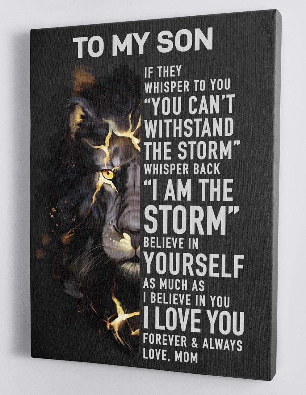 To My Son - From Mom - Framed Canvas Gift MS025 - DivesArt LLC