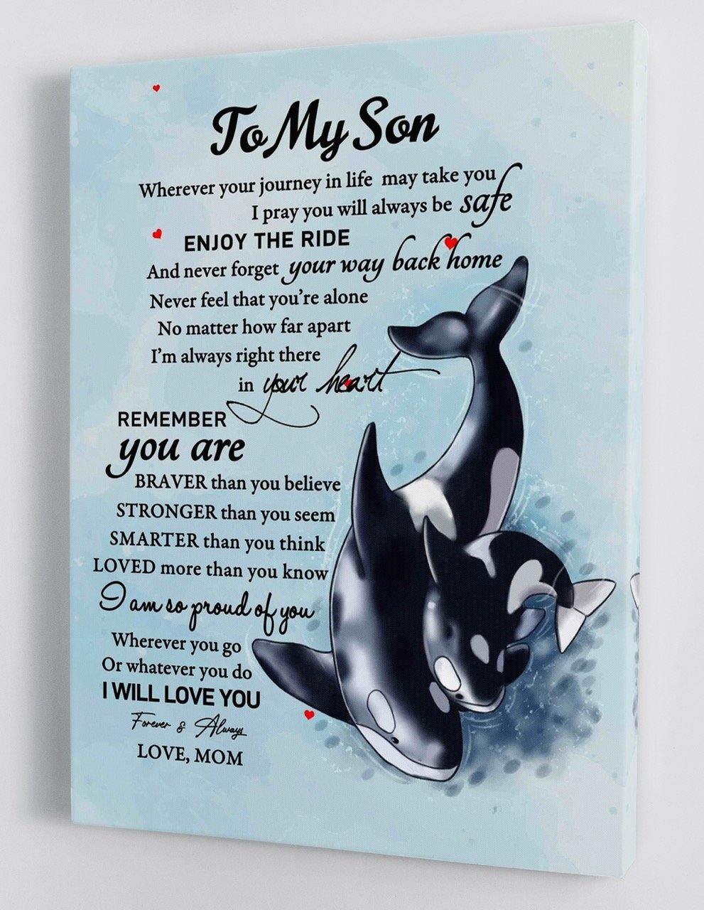 To My Son - From Mom - Framed Canvas Gift MS027 - DivesArt LLC