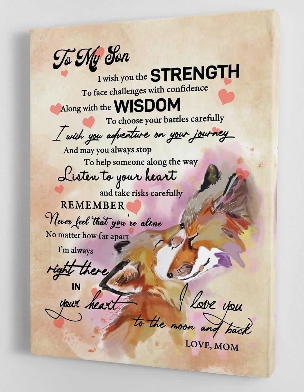 To My Son - From Mom- Framed Canvas Gift MS012 - DivesArt LLC