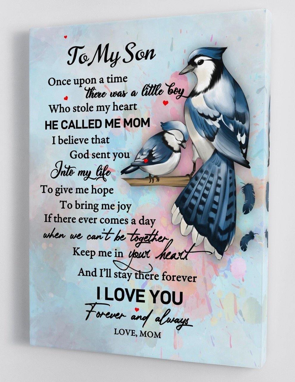 To My Son - From Mom - Framed Canvas Gift MS015 - DivesArt LLC