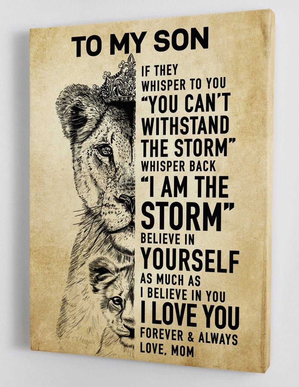 To My Son - From Mom - Framed Canvas Gift MS014 - DivesArt LLC