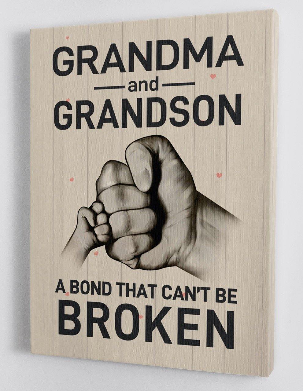 To My Grandson - From Grandma - Framed Canvas Gift GMS034 - DivesArt LLC