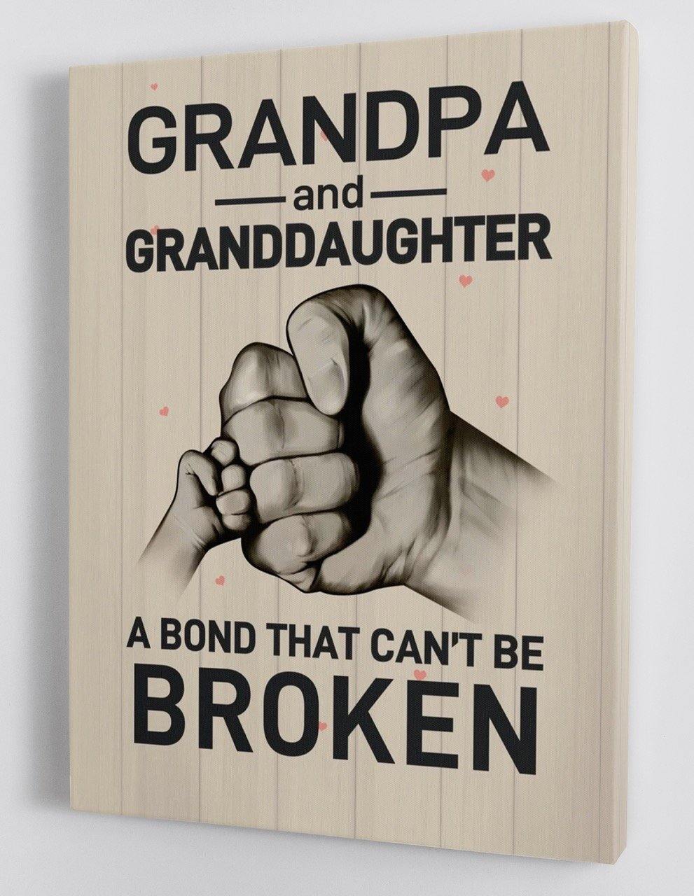 To My Granddaughter - From Grandpa - Framed Canvas Gift GPD004 - DivesArt LLC