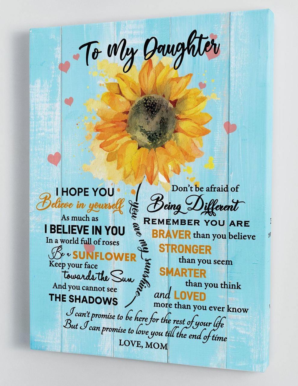 To My Daughter - From Mom - Hard Time Framed Canvas Gift MD059 - DivesArt LLC
