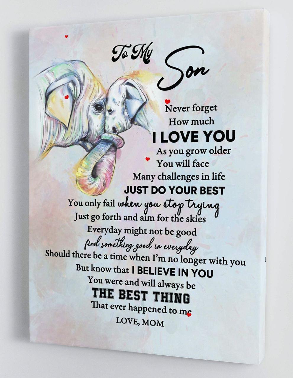 To My Son - From Mom - Framed Canvas Gift MS036 - DivesArt LLC