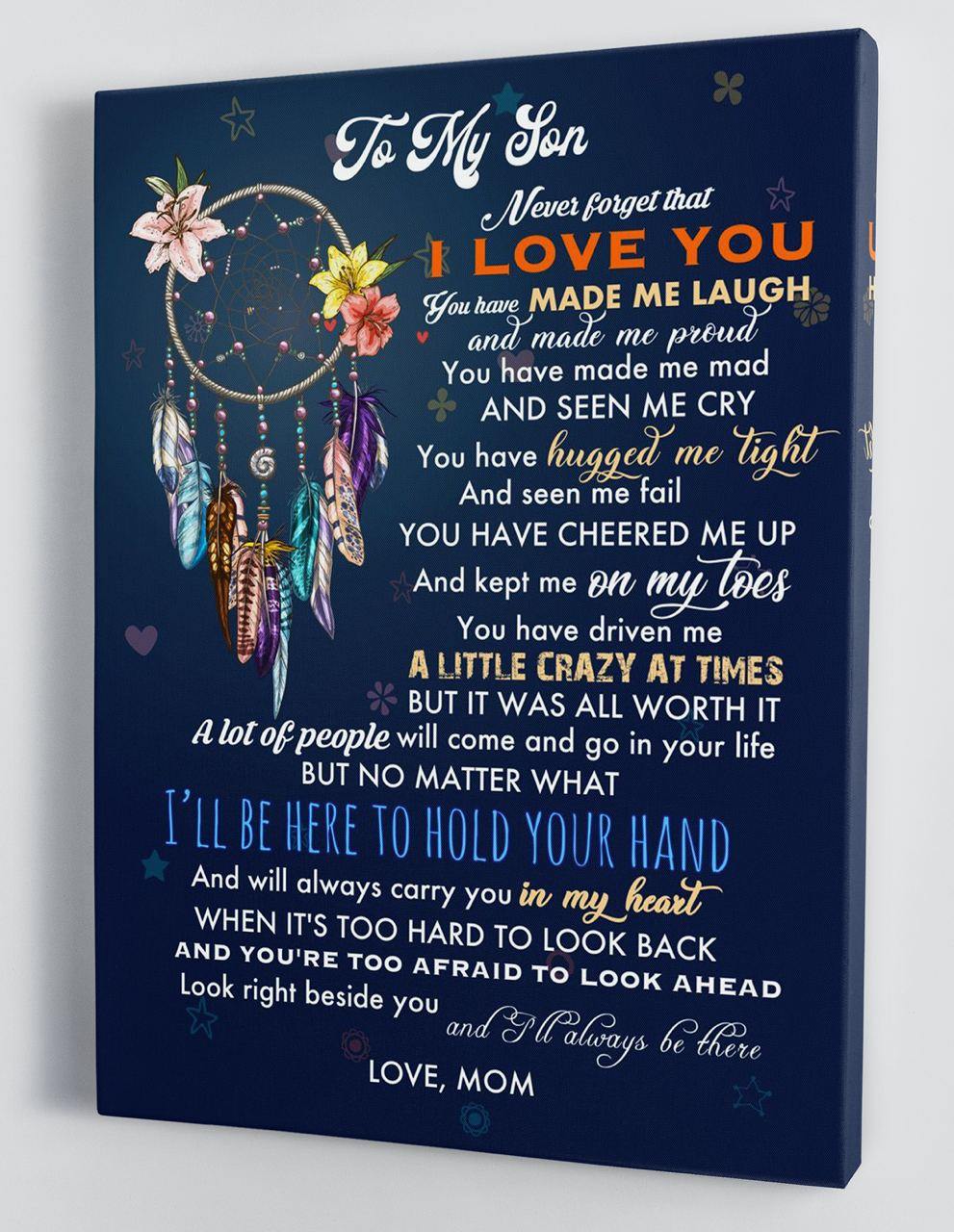 To My Son - From Mom - Hard Time Framed Canvas Gift MS056 - DivesArt LLC